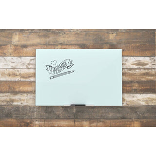U Brands Floating Glass Dry Erase Board - 35" (2.9 ft) Width x 70" (5.8 ft) Height - Frosted White Tempered Glass Surface - Rectangle - Horizontal/Vertical - 1 Each