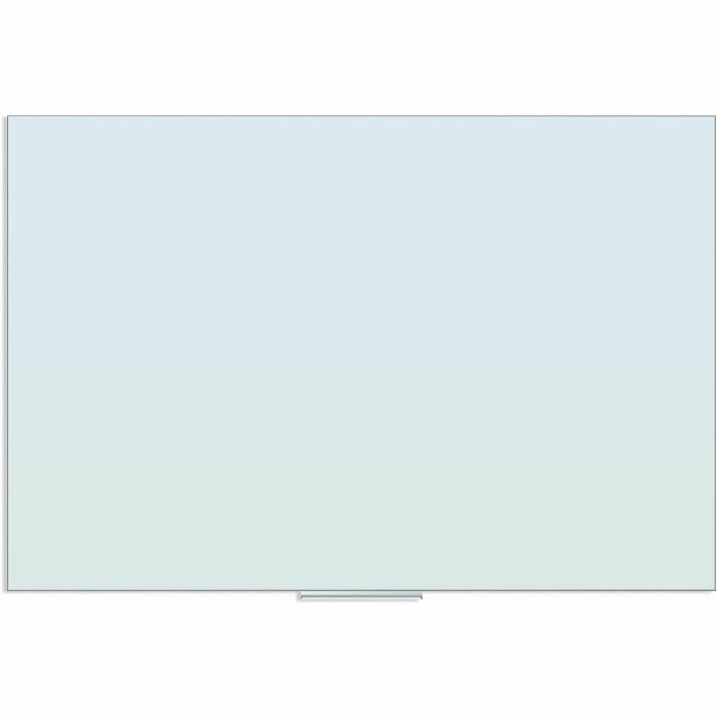 U Brands Floating Glass Dry Erase Board - 47" (3.9 ft) Width x 70" (5.8 ft) Height - Frosted White Tempered Glass Surface - Rectangle - Horizontal/Vertical - 1 Each
