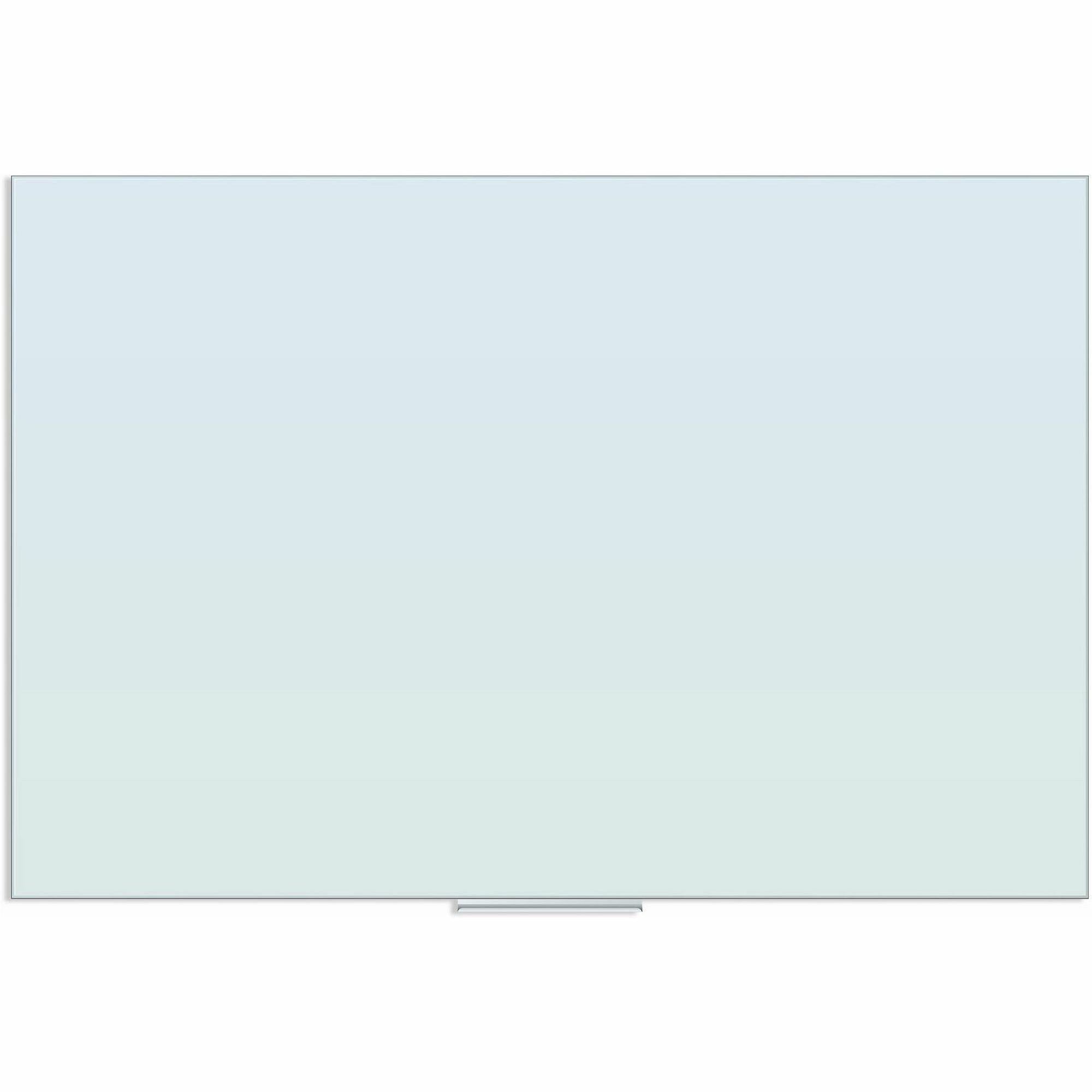 U Brands Floating Glass Dry Erase Board - 47" (3.9 ft) Width x 70" (5.8 ft) Height - Frosted White Tempered Glass Surface - Rectangle - Horizontal/Vertical - 1 Each