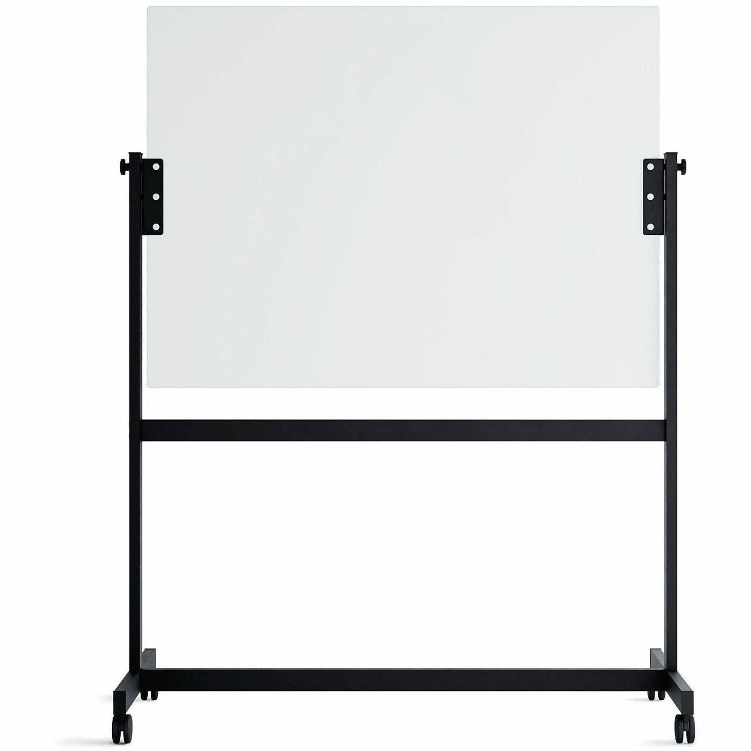 U Brands Magnetic Glass Dry Erase Board Rolling Easel - 35" (2.9 ft) Width x 47" (3.9 ft) Height - Frosted White Tempered Glass Surface - Rectangle - Horizontal - Floor Standing, Portable - Magnetic - 1 Each