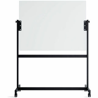 U Brands Magnetic Glass Dry Erase Board Rolling Easel - 35" (2.9 ft) Width x 47" (3.9 ft) Height - Frosted White Tempered Glass Surface - Rectangle - Horizontal - Floor Standing, Portable - Magnetic - 1 Each