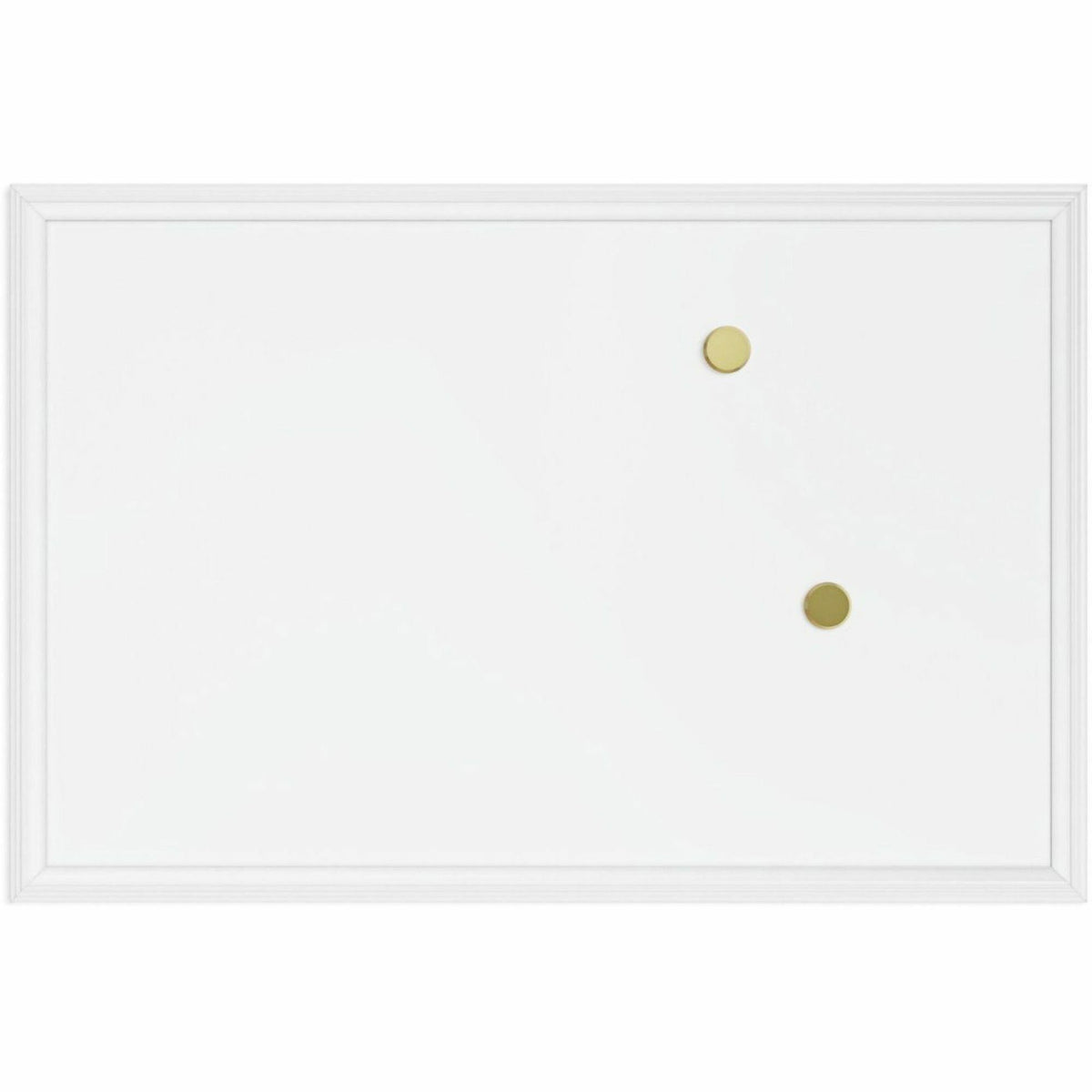 Magnetic Dry Erase Board with Decor Frame, 30 x 20, White Surface, White Wood Frame
