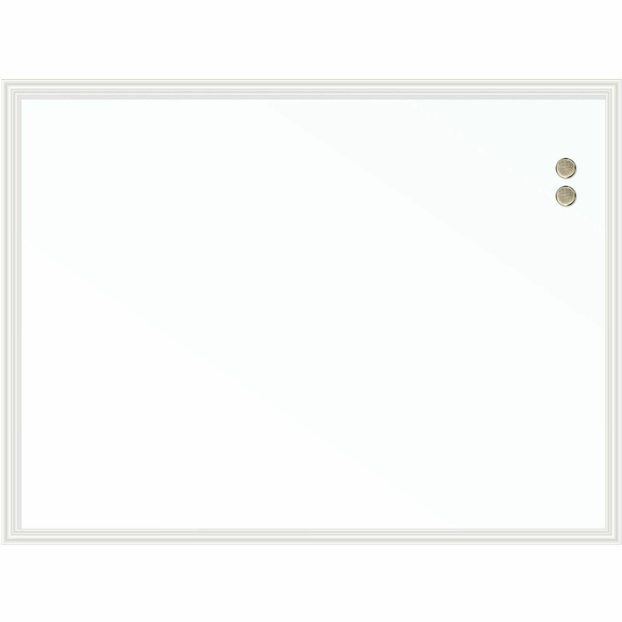 u-brands-magnetic-dry-erase-board-30-25-ft-width-x-40-33-ft-height-white-painted-steel-surface-white-wood-frame-rectangle-horizontal-vertical-1-each_ubr2915u0001 - 2