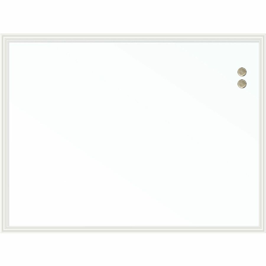 U Brands Magnetic Dry Erase Board - 30" (2.5 ft) Width x 40" (3.3 ft) Height - White Painted Steel Surface - White Wood Frame - Rectangle - Horizontal/Vertical - 1 Each