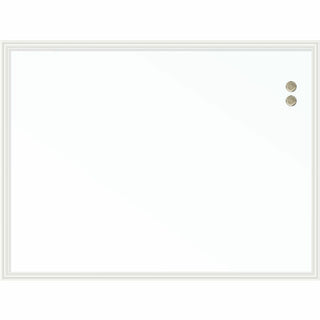 U Brands Magnetic Dry Erase Board - 30" (2.5 ft) Width x 40" (3.3 ft) Height - White Painted Steel Surface - White Wood Frame - Rectangle - Horizontal/Vertical - 1 Each