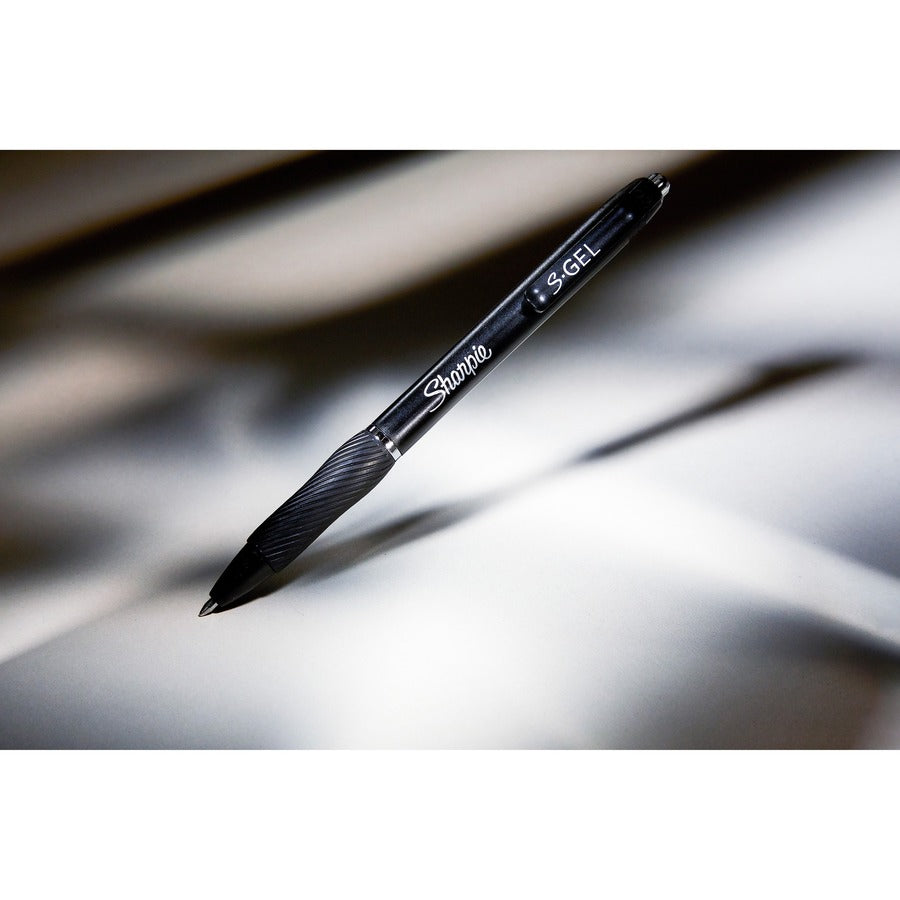sharpie-s-gel-pens-fine-pen-point-05-mm-pen-point-size-black-gel-based-ink-black-barrel-4-pack_san2096140 - 5