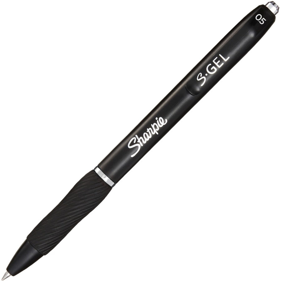 sharpie-s-gel-pens-fine-pen-point-05-mm-pen-point-size-black-gel-based-ink-black-barrel-4-pack_san2096140 - 6