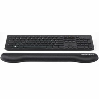 StarTech.com Foam Keyboard Wrist Rest - Ergonomic Wrist Support - Padded Keyboard Desk Cushion for Typing - Black Computer Hand & Arm Rest - This foam keyboard wrist rest for standard computer keyboards (18.3in long) offers non-slip ergonomic wrist s