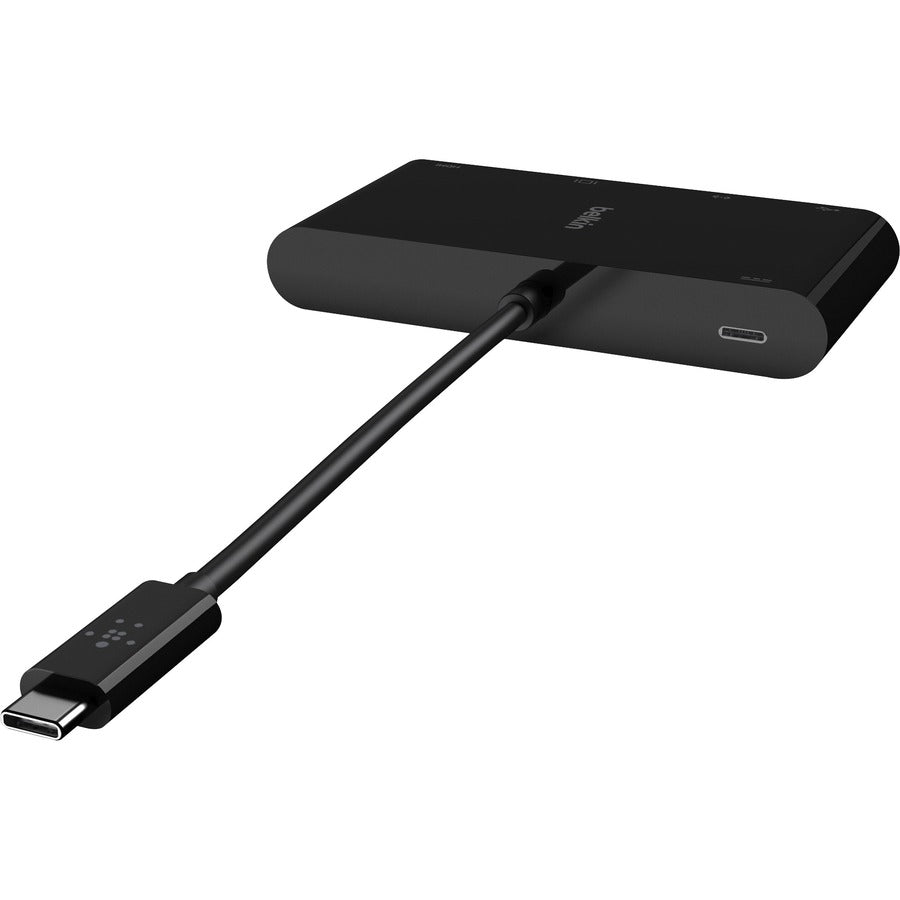 USB-C Multimedia + Charge Adapter, 4K HDMI/USB-A/USB-C/VGA, 4.9 ft, Black