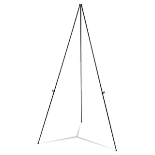 Heavy-Duty Instant Setup Foldaway Easel, Adjusts 25" to 63" High, Aluminum, Black - 