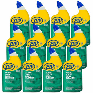 Zep Acidic Toilet Bowl Cleaner - 32 fl oz (1 quart) - Wintergreen Scent - 12 / Carton - White