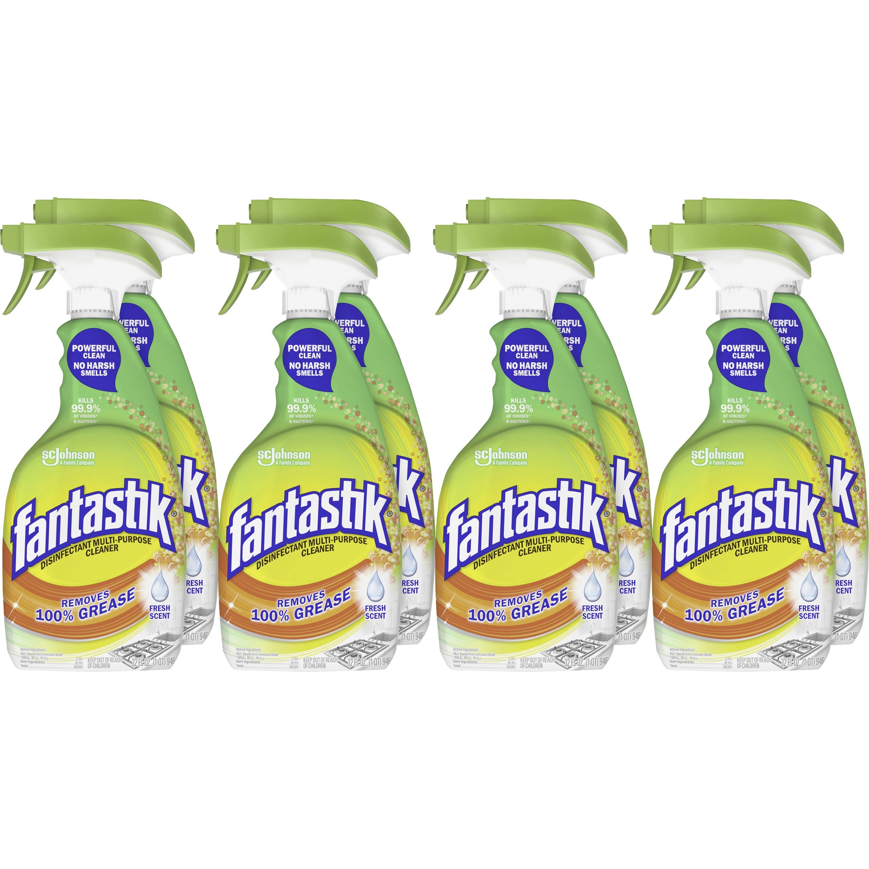 fantastik-all-purpose-disinfectant-spray-32-fl-oz-1-quart-fresh-scent-8-carton-green_sjn306387ct - 1