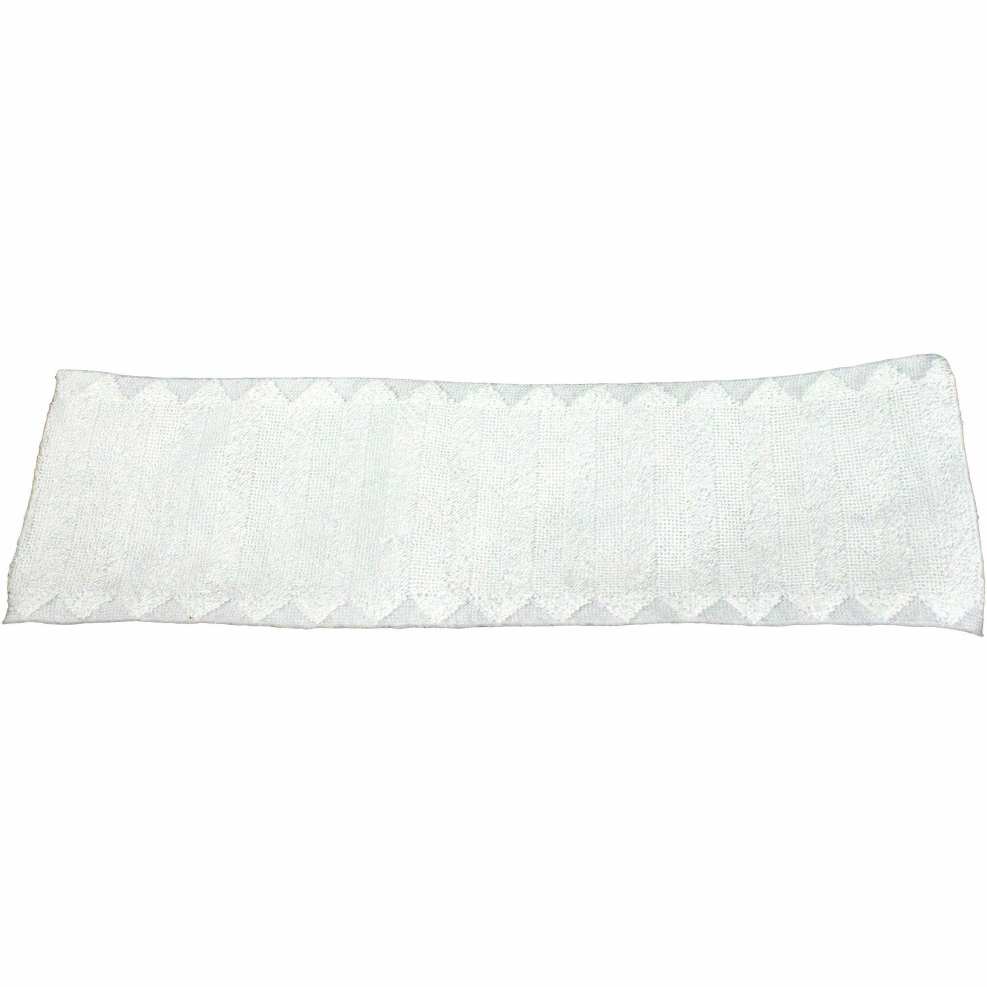 Genuine Joe Single-use Microfiber Pad - 3 / Pack - 3/Carton - 4.10" Width - Durable, Scratch-free - MicroFiber - White