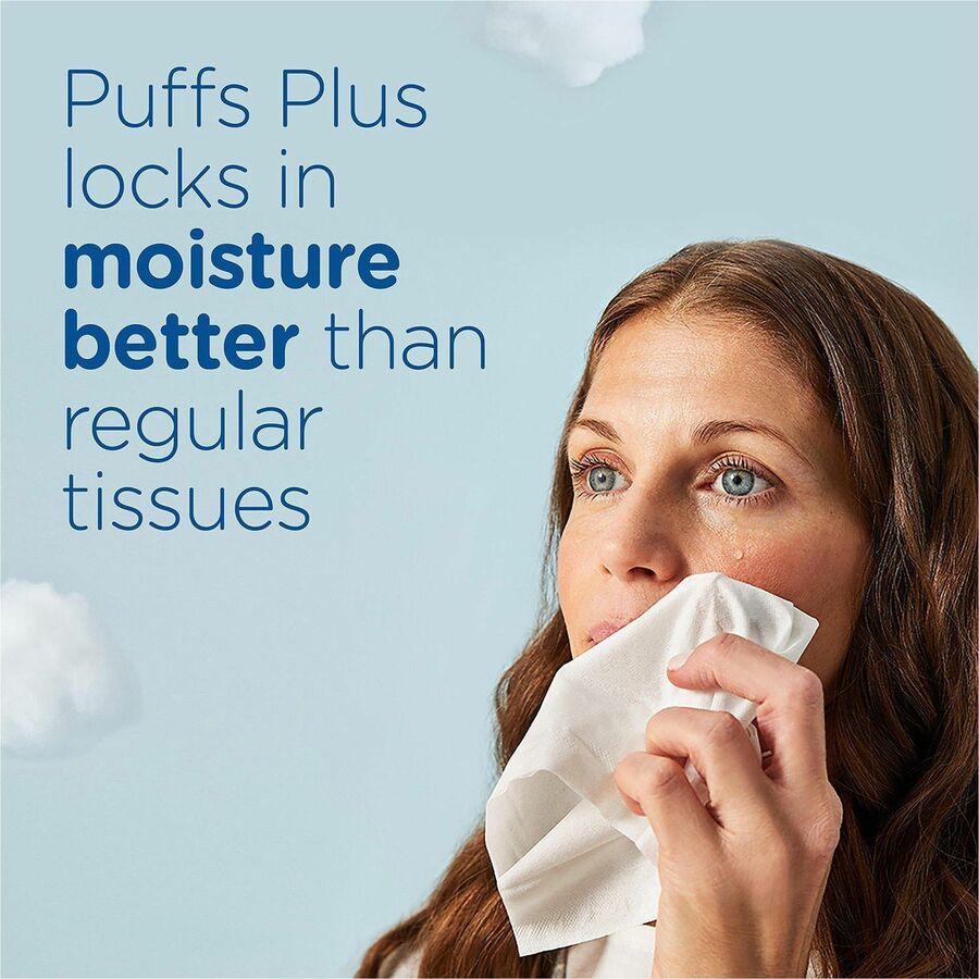 Puffs Plus Lotion Facial Tissue - 2 Ply - 8.20" x 8.40" - White - Soft, Durable - For Office Building, School, Hospital, Face - 24 / Carton