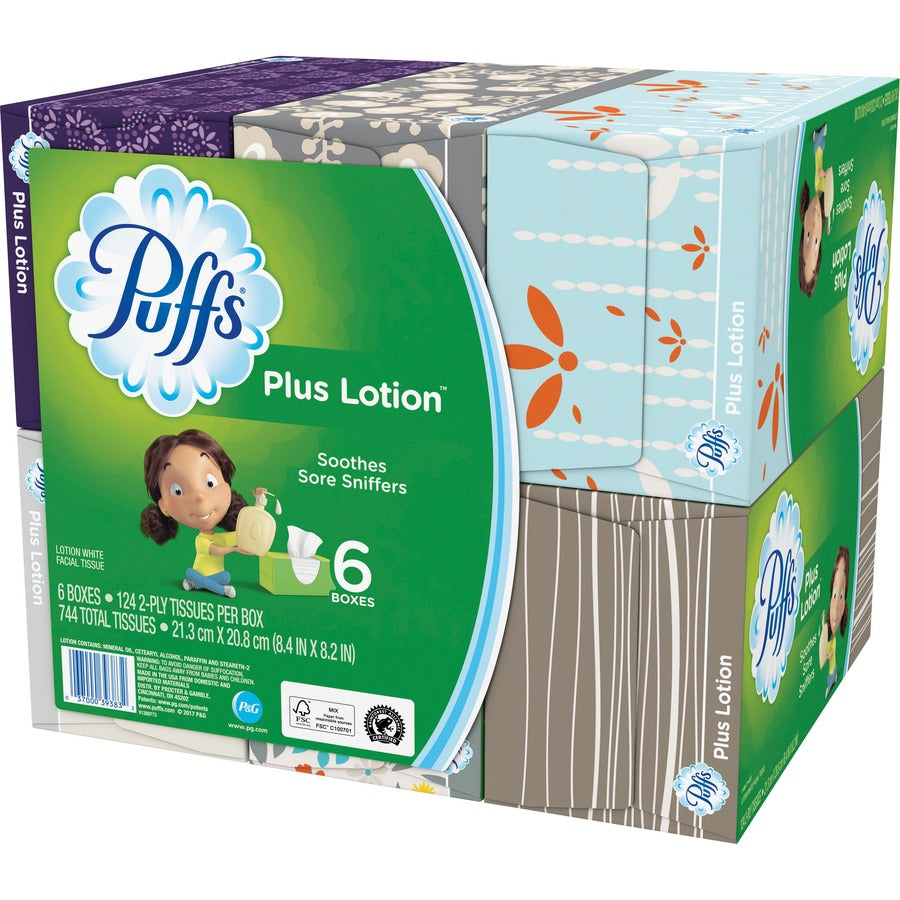 puffs-plus-lotion-facial-tissue-2-ply-820-x-840-white-soft-durable-for-office-building-school-hospital-face-24-carton_pgc39383ct - 2