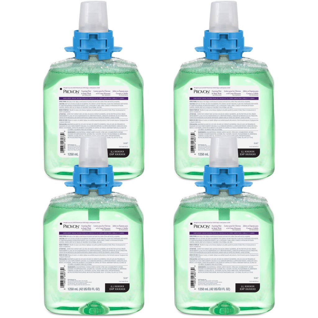 provon-fmx-12-foaming-hair-body-wash-cucumber-melon-scent-423-fl-oz-1250-ml-kill-germs-hair-body-green-moisturizing-rich-lather-4-carton_goj518704 - 1