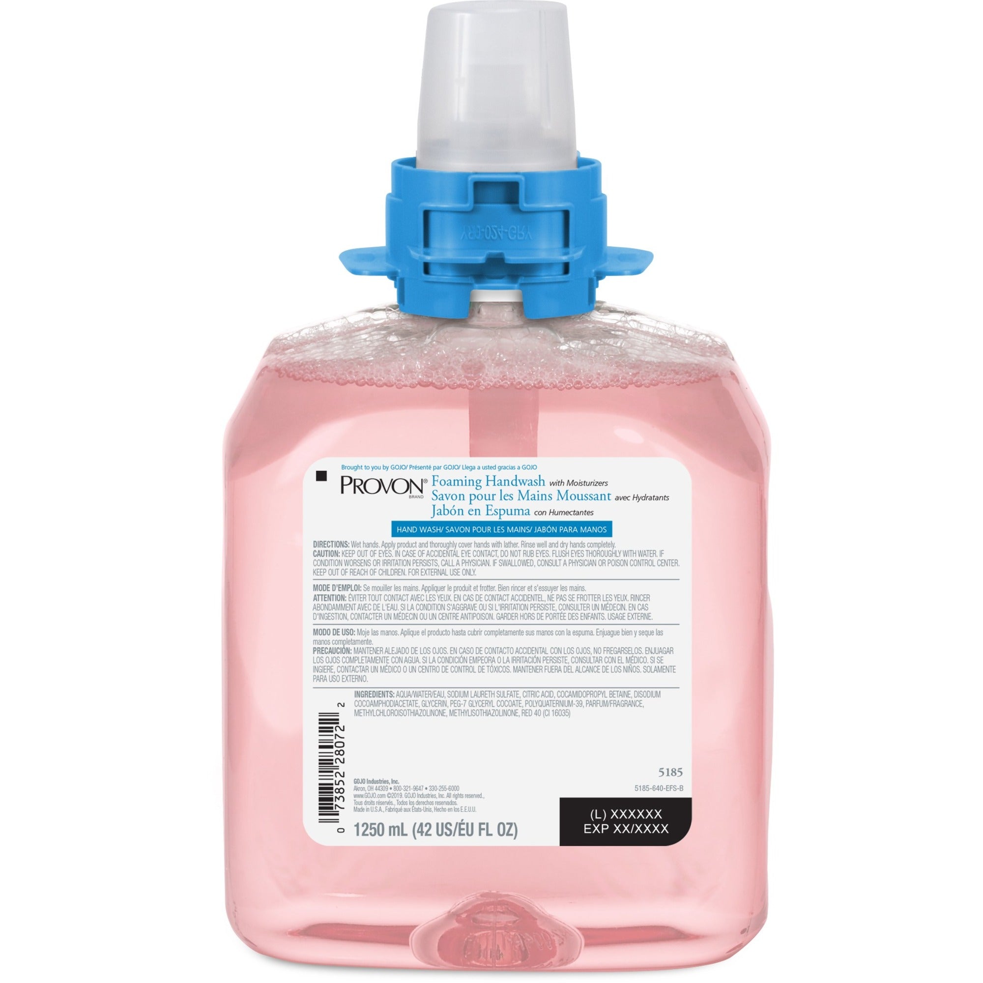 provon-fmx-12-refill-foaming-handwash-cranberry-scentfor-423-fl-oz-1250-ml-kill-germs-hand-skin-moisturizing-pink-rich-lather-rich-lather-bio-based-1-each_goj518504 - 1