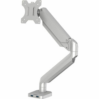 Platinum Series Single Monitor Arm, For 27" Monitors, 360 deg Rotation, 45 deg Tilt, 180 deg Pan, Silver, Supports 20 lb