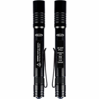 Police Security Ultraviolet Inspection Light - LED - 2 x AAA - Battery - Aluminum - Black - 4