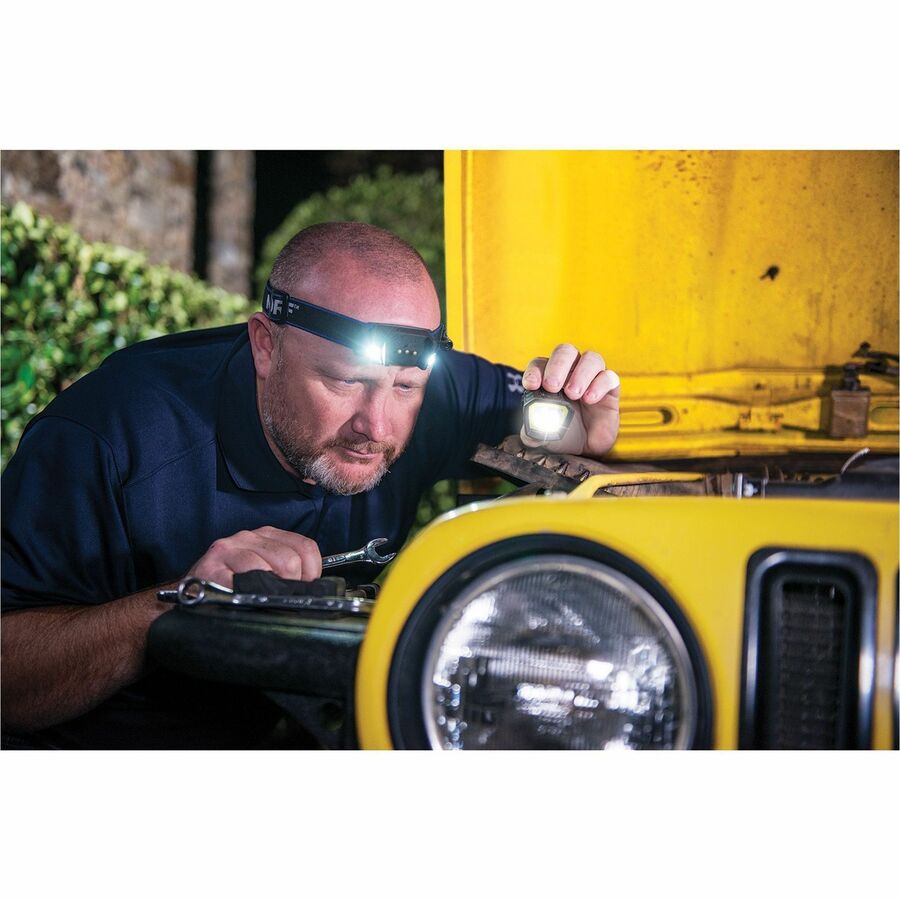 Police Security Removable Light Headlamp - 2 x LED - 4 x AAA - Battery - Black, Blue - 2