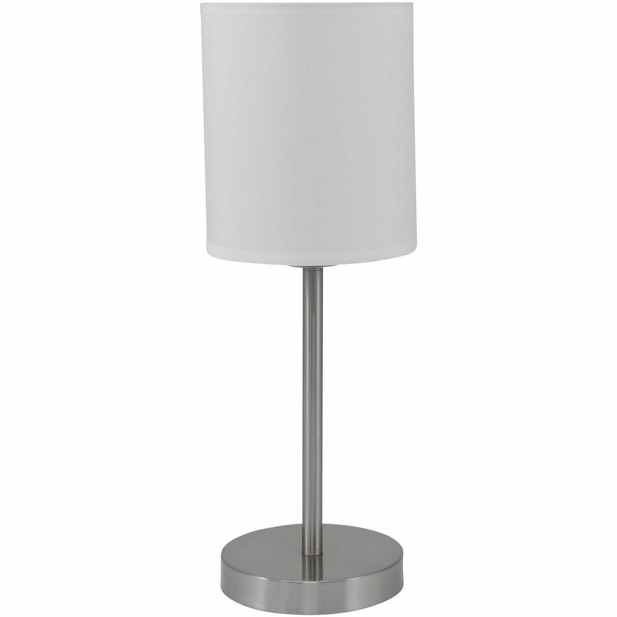 Slim Line Lamp Set, Table 12.63" High and Floor 61.5" High, Silver