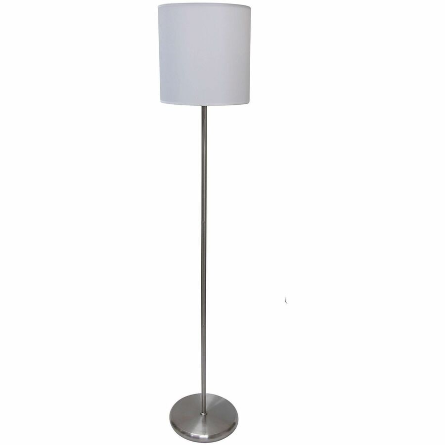 Slim Line Lamp Set, Table 12.63" High and Floor 61.5" High, Silver