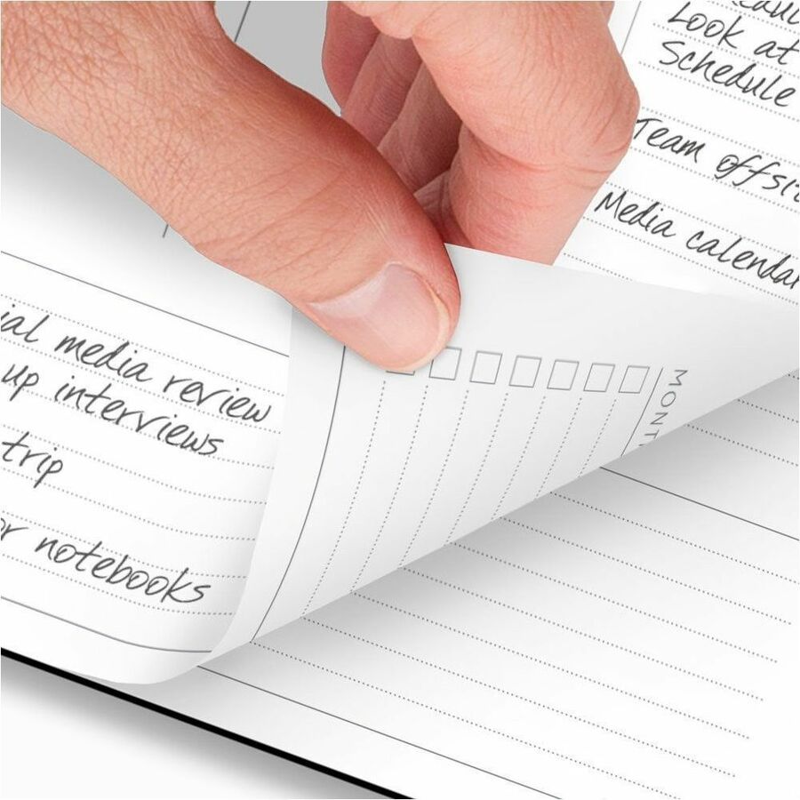Elevation Poly Weekly/Monthly Planner, 8.75 x 7, Black Cover, 12-Month (Jan to Dec): 2024