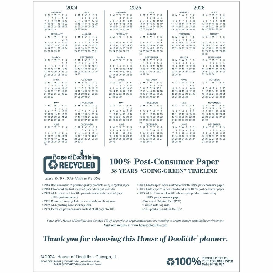 house-of-doolittle-planner-julian-dates-52-year-december-january-1-month-double-page-layout-spiral-bound-black-black-11-height-x-85-width-dated-planning-page-ruled-daily-block-holiday-listing-reminder-section-phone-log-pag_hod262502 - 6