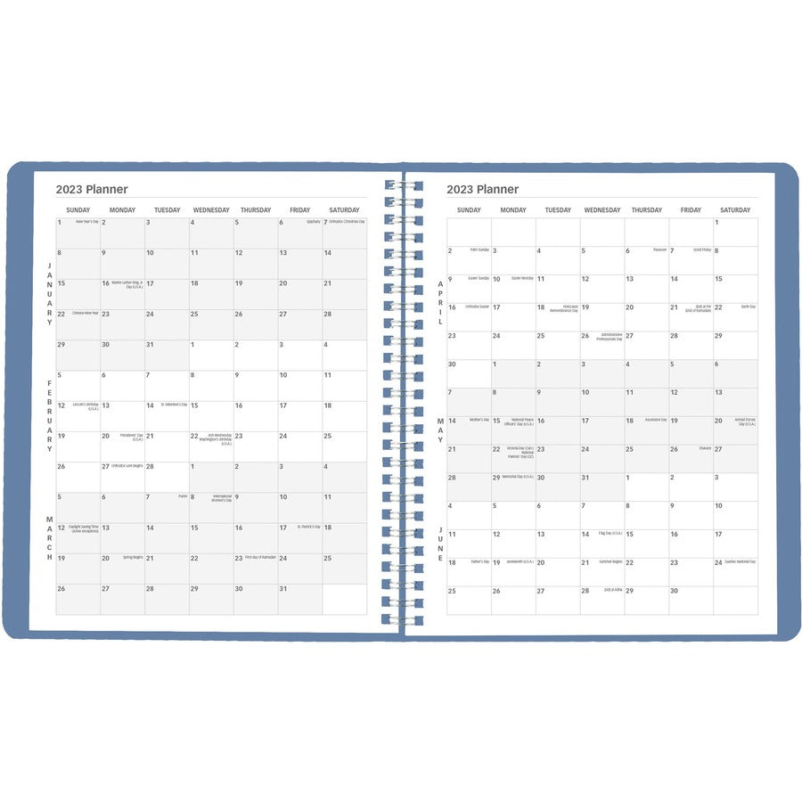 brownline-mountain-monthly-2023-planner-monthly-14-month-december-2023-january-2024-twin-wire-natures-hues-89-height-x-71-width-ruled-daily-block-reminder-section-notes-area-six-month-reference-1-each_redcb1200g03 - 7