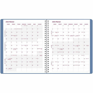 Brownline Monthly Planner - Monthly - 14 Month - December 2023 - January 2025 - Twin Wire - Nature's Hues - 8.9" Height x 7.1" Width - Ruled Daily Block, Reminder Section, Notes Area, Six Month Reference - 1 Each