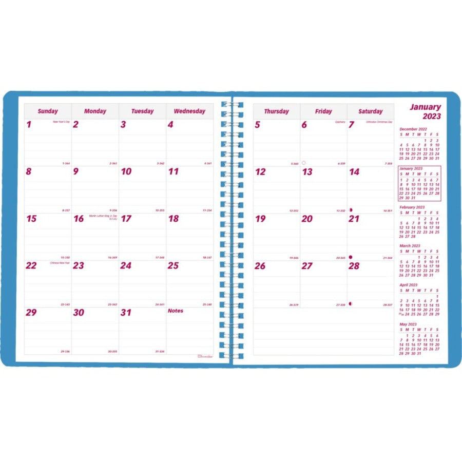 brownline-monthly-planner-monthly-14-month-december-2023-january-2025-twin-wire-natures-hues-89-height-x-71-width-ruled-daily-block-reminder-section-notes-area-six-month-reference-1-each_redcb1200g04 - 4