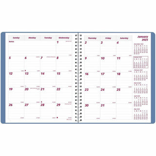 Brownline Monthly Planner - Monthly - 14 Month - December 2023 - January 2025 - Twin Wire - Nature's Hues - 8.9" Height x 7.1" Width - Ruled Daily Block, Reminder Section, Notes Area, Six Month Reference - 1 Each