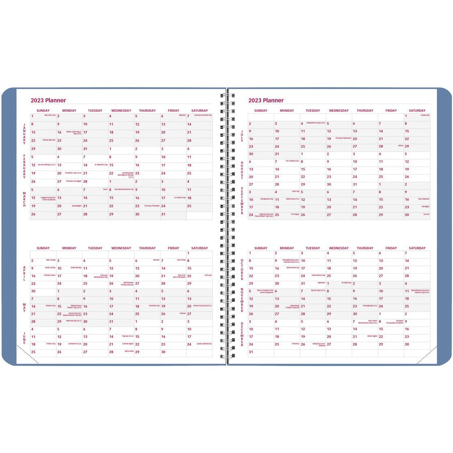 brownline-mountain-monthly-2023-planner-monthly-14-month-december-2023-january-2025-twin-wire-natures-hues-11-height-x-85-width-ruled-daily-block-reminder-section-notes-area-six-month-reference-1-each_redcb1262g03 - 6