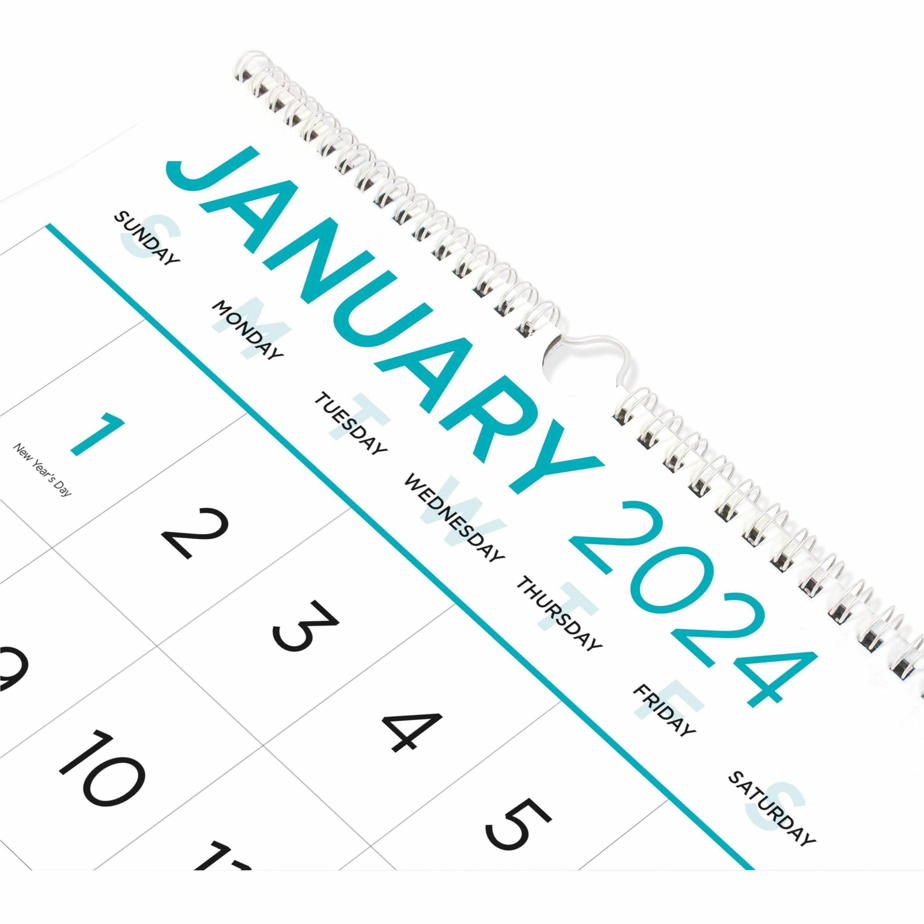 blueline-large-print-monthly-wall-calendar-monthly-12-month-january-2024-december-2024-1-month-single-page-layout-twin-wire-light-blue-chipboard-17-height-x-12-width-sturdy-reinforced-eyelet-ruled-daily-block-reference-calen_redc173106 - 3