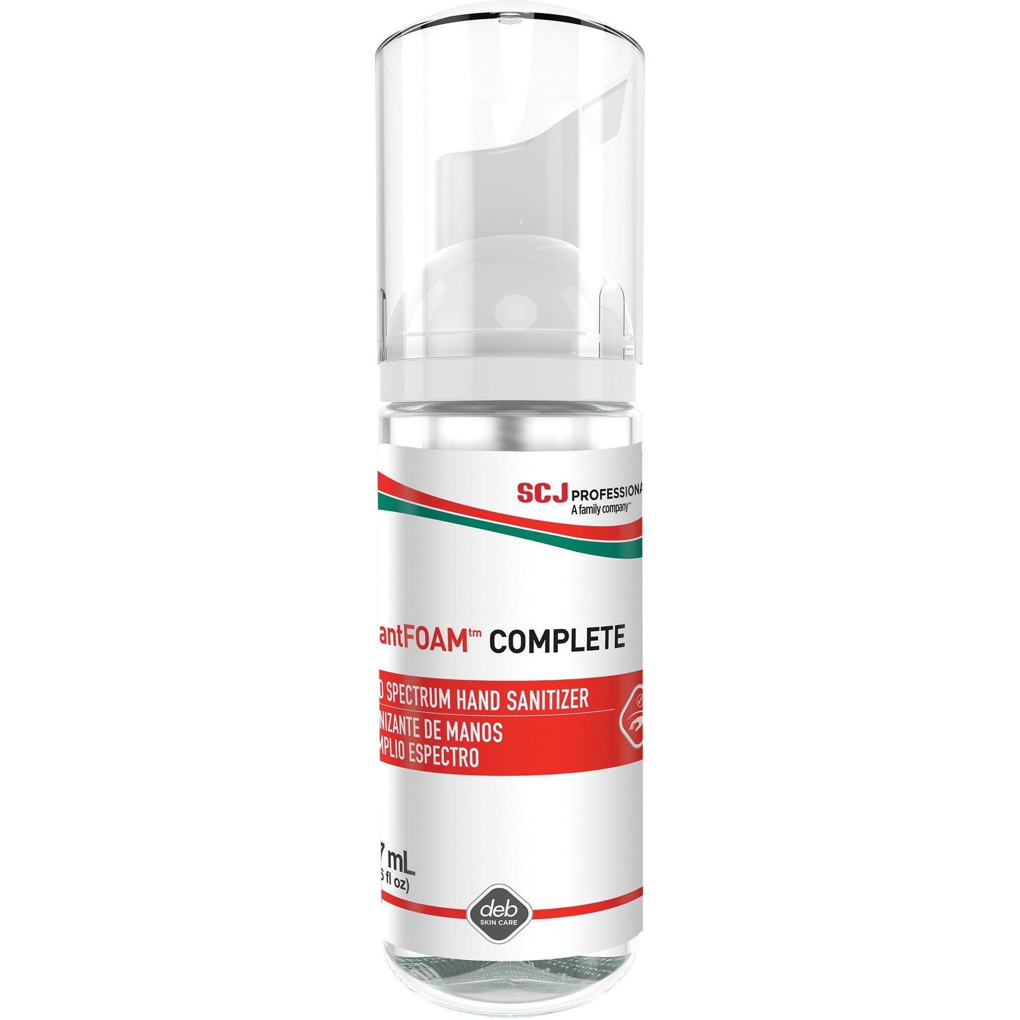 SC Johnson Complete Hand Sanitizer Foam - 1.6 fl oz (47 mL) - Pump Bottle Dispenser - Kill Germs - Hand - Clear - Dye-free, Non-drying, Hygienic - 1 Each