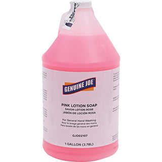 Genuine Joe Pink Lotion Soap - 1 gal (3.8 L) - Hand, Skin - Pink - Rich Lather - 4 / Carton
