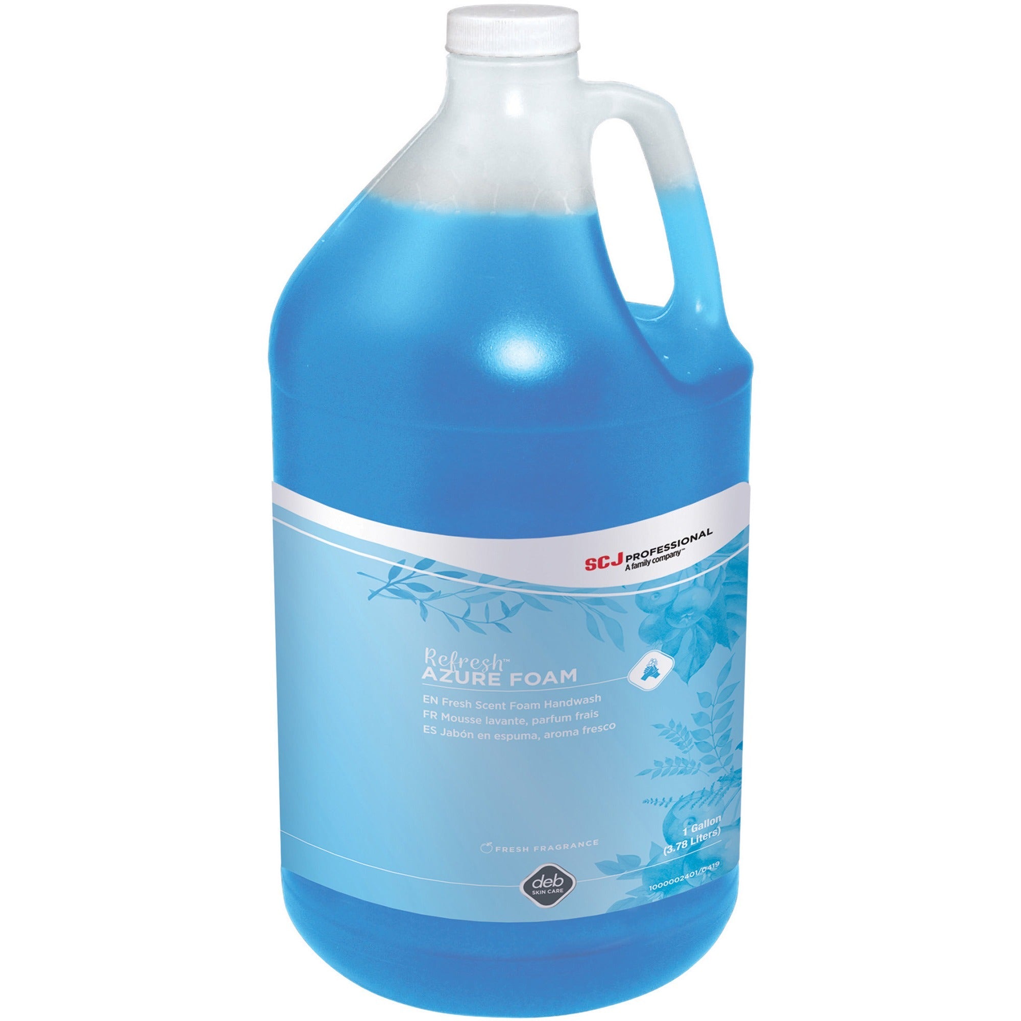 SC Johnson Fresh Apple Refill Foam Hand Soap - Fresh Apple ScentFor - 1 gal (3.8 L) - Dirt Remover, Kill Germs - Hand - Moisturizing - Blue - Anti-irritant, Non-drying - 1 Each