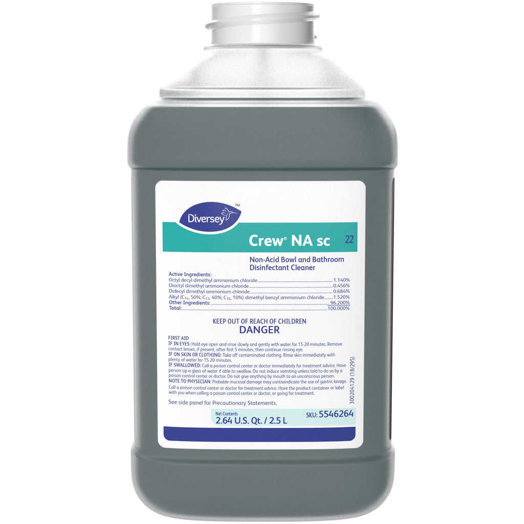 Diversey Non-acid Restroom Disinfectant - 84.5 fl oz (2.6 quart) - Floral Scent - 2 / Carton - Disinfectant, Deodorize - Blue