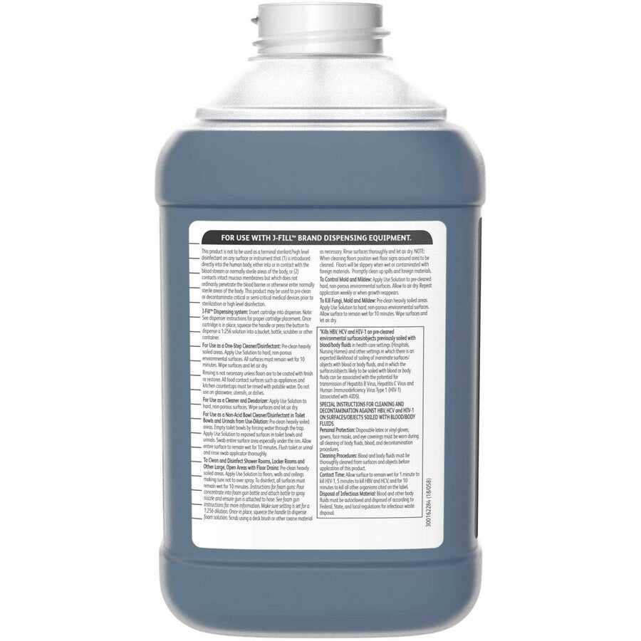 diversey-virex-ii-256-disinfectant-cleaner-concentrate-845-fl-oz-26-quart-minty-scent-2-carton-deodorize-non-porous-deodorant-blue_dvo04329 - 3