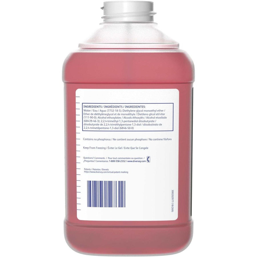 Diversey Floor Cleaner/Maintainer - 32 fl oz (1 quart) - Sweet Scent - 6 / Carton - Fast Acting, Quick Drying - Red