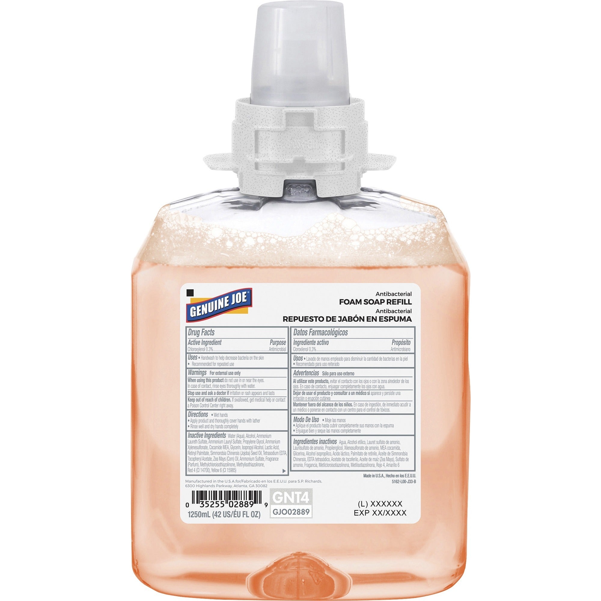 genuine-joe-antibacterial-foam-soap-refill-orange-blossom-scentfor-423-fl-oz-1250-ml-bacteria-remover-hand-skin-antibacterial-orange-1-each_gjo02889 - 1