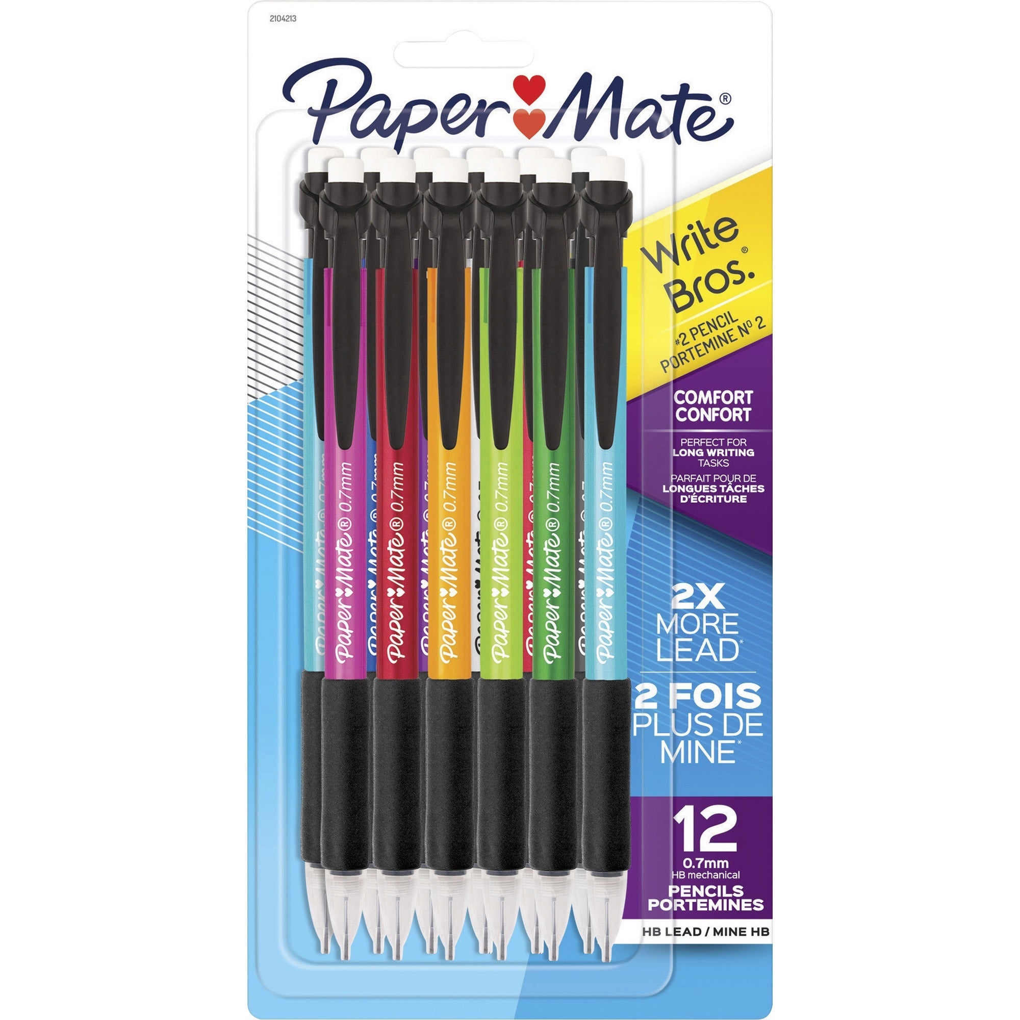 paper-mate-write-bros-classic-mechanical-pencils-#2-lead-07-mm-lead-diameter-1-dozen_pap2104216 - 1