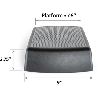 Ergo Riser Monitor Stand, 16" x 9" x 2.75", Black, Supports 30 lbs