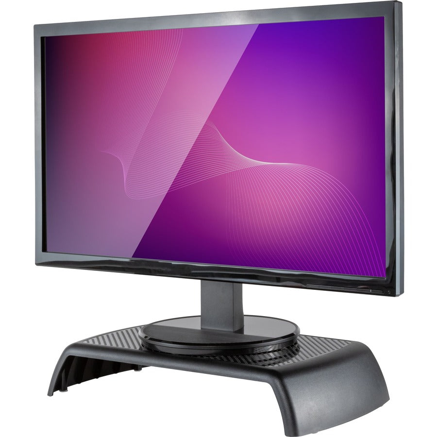 Ergo Riser Monitor Stand, 16" x 9" x 2.75", Black, Supports 30 lbs