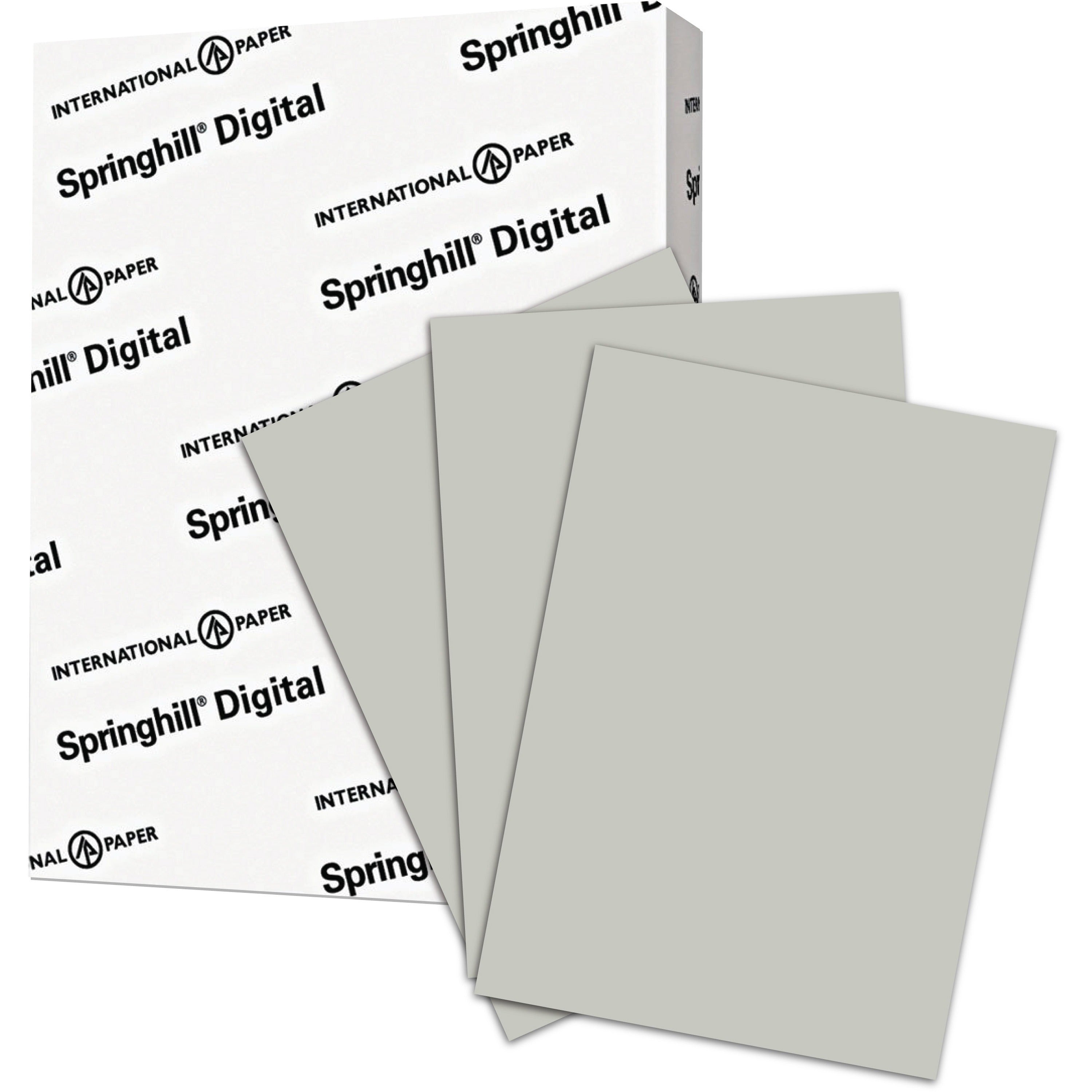 Springhill Multipurpose Cardstock - Gray - 92 Brightness - Letter - 8 1/2" x 11" - 110 lb Basis Weight - Smooth, Vellum - 250 / Pack - Gray - 