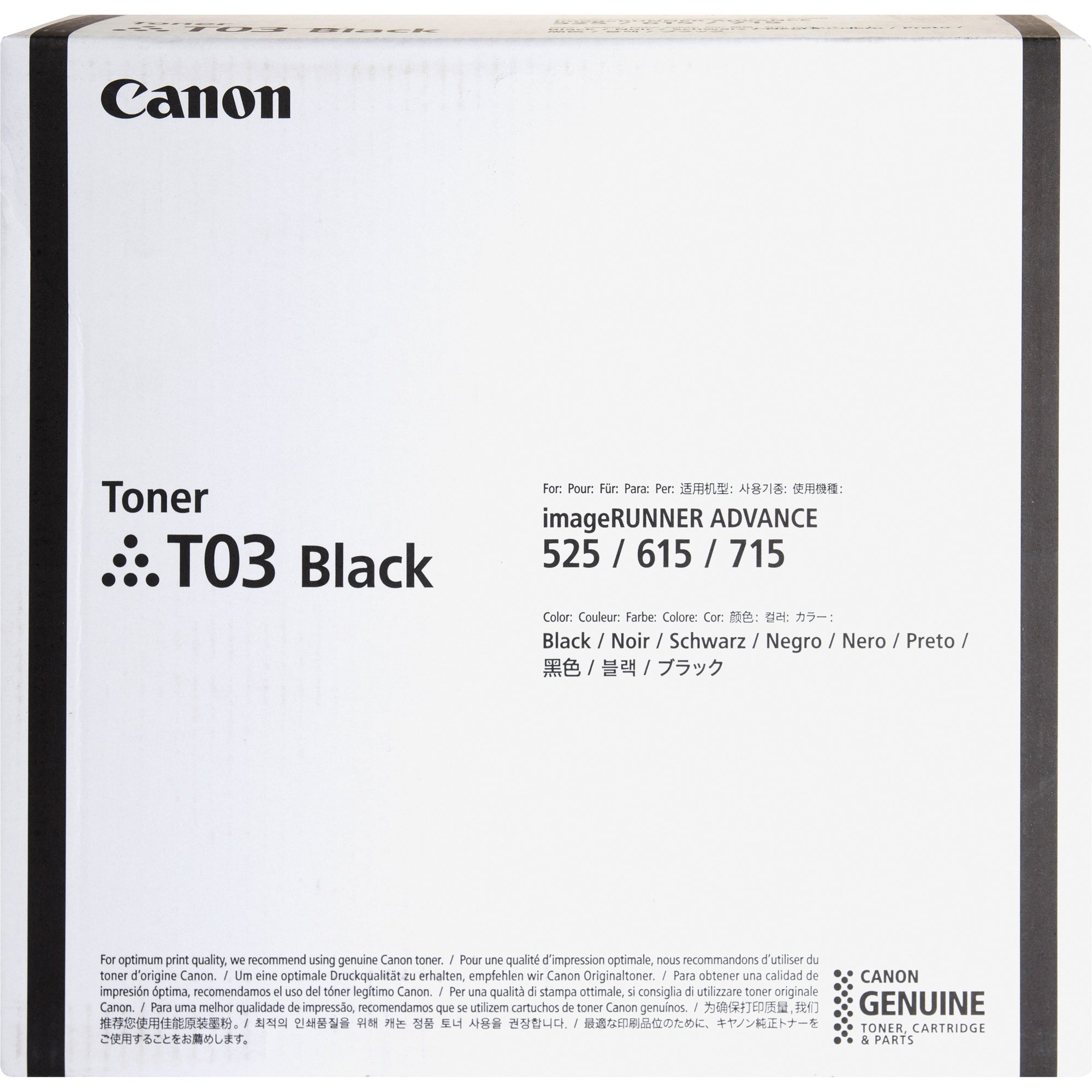 Canon T03 Original Laser Toner Cartridge - Black - 1 Each - 51500 Pages