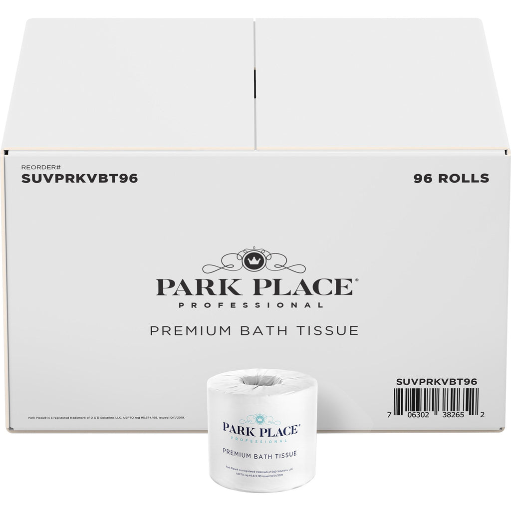 Park Place Double-ply Premium Bath Tissue Rolls - 2 Ply - 420 Sheets/Roll - White - For Bathroom - 96 / Carton