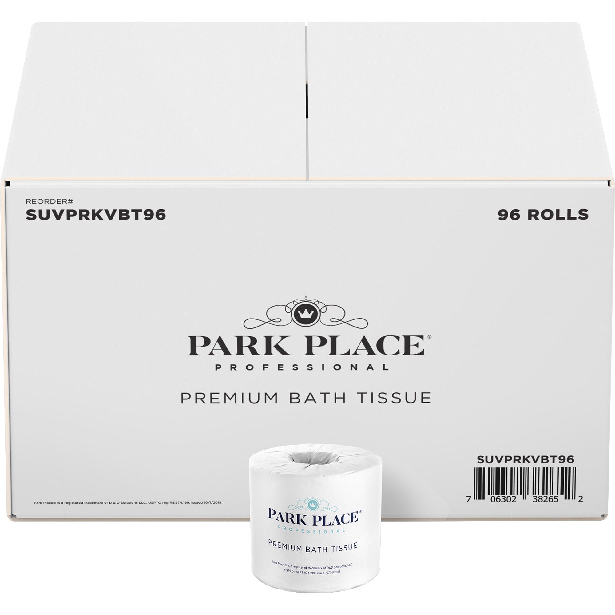 Park Place Double-ply Premium Bath Tissue Rolls - 2 Ply - 420 Sheets/Roll - White - For Bathroom - 96 / Carton