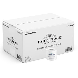 Park Place Double-ply Premium Bath Tissue Rolls - 2 Ply - 420 Sheets/Roll - White - For Bathroom - 96 / Carton