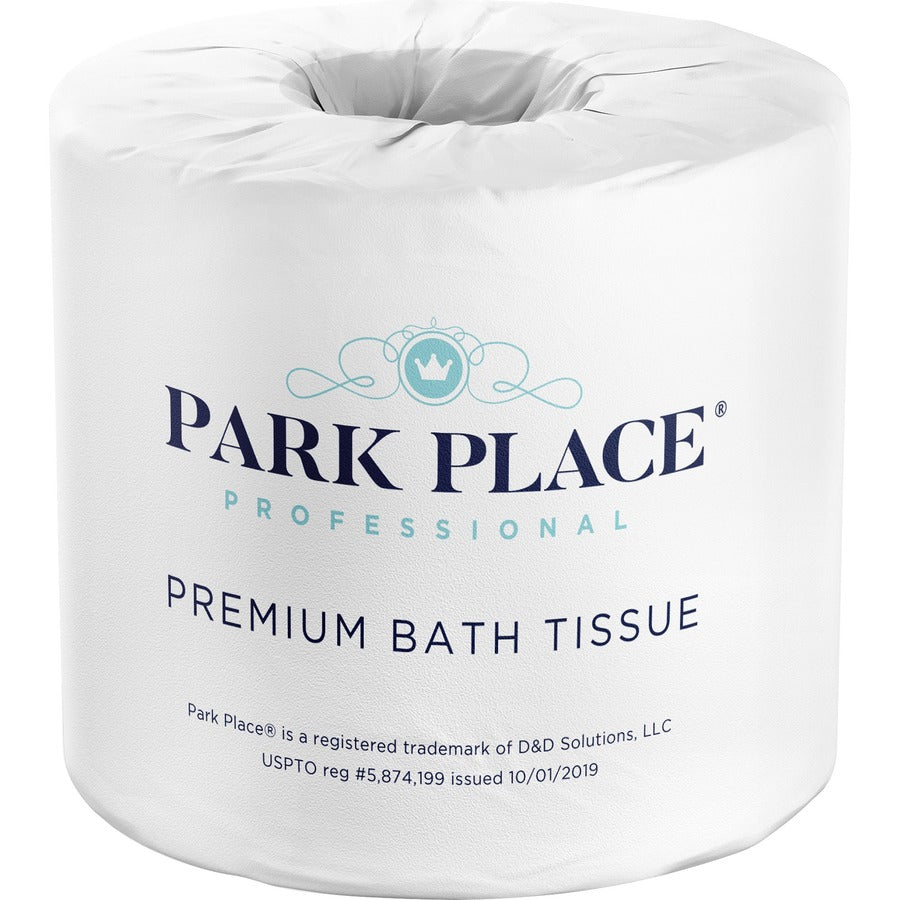 Park Place Double-ply Premium Bath Tissue Rolls - 2 Ply - 420 Sheets/Roll - White - For Bathroom - 96 / Carton
